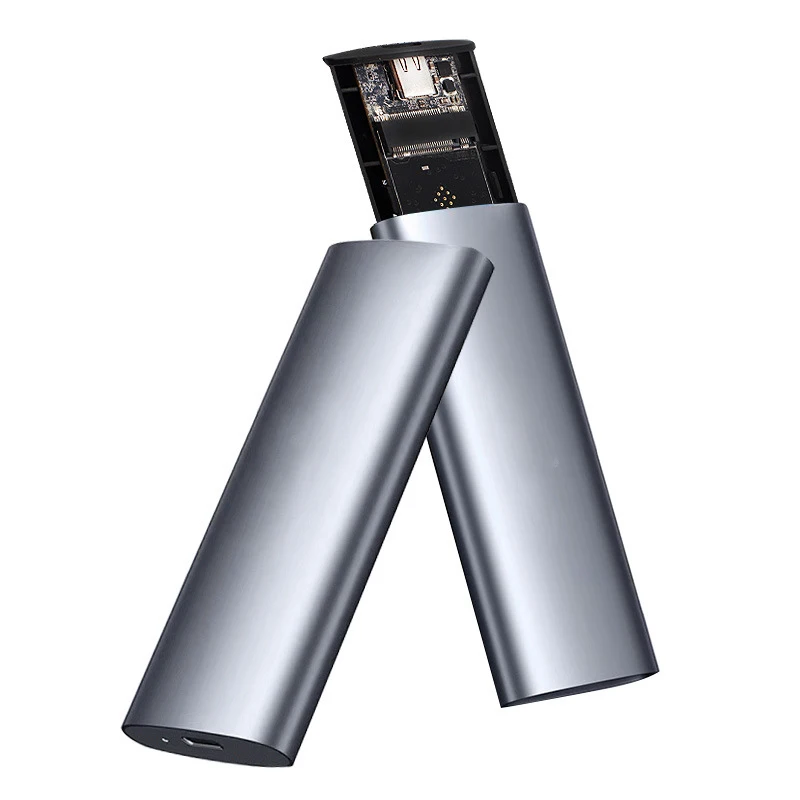 M.6 Hard Disk Box 3.1 Dual Protocol NVME/NGFF SATA SSD Type-C 3.1 Disk Tool Free M.2 SSD Case Built-in Metal Heat Sink