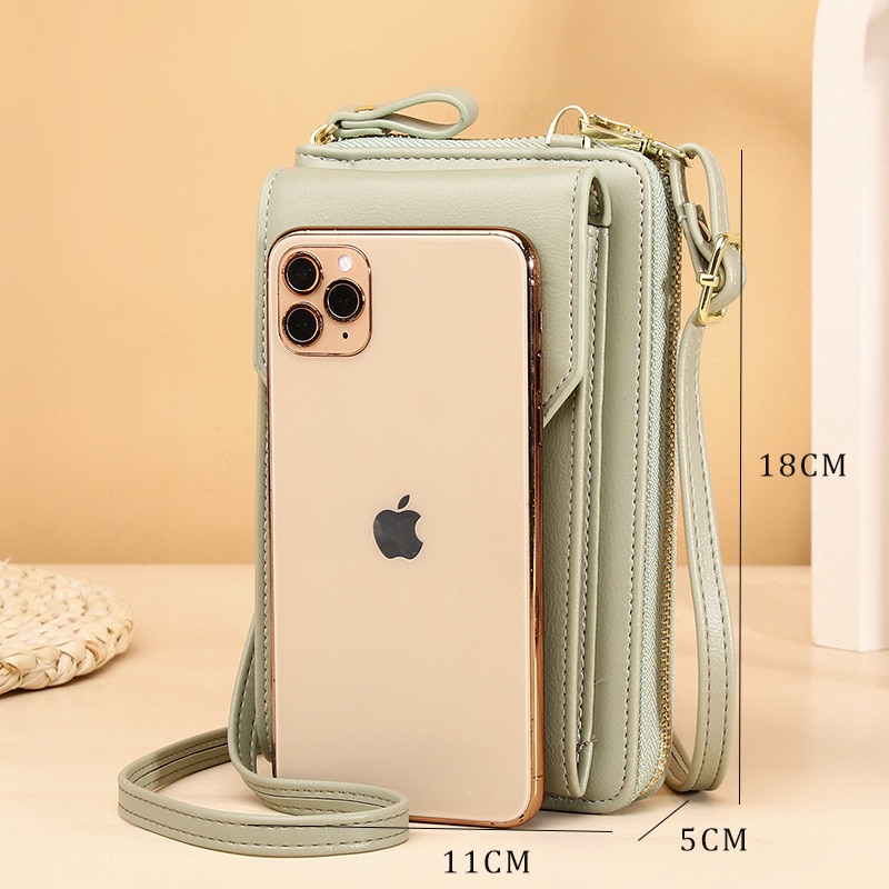 Women PU Leather Shoulder bags Female Large Capacity Crossbody Bags Girls Multi-functional Handbag Phone Purse
