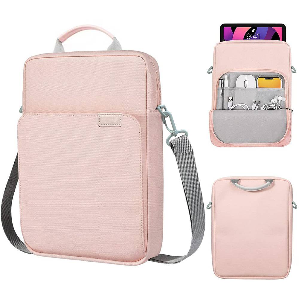 Tablet Shoulder Sleeve Bag For IPad air pro 12.9" , IPad Air 10.9" Surface Go 3/2 Galaxy Tab A 10,Laptop Pouch Handbag Birefcase: Thirteen / Pink