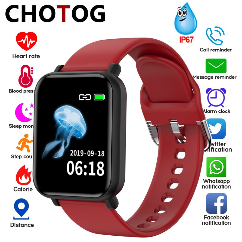 Fitness Tracker Smart Armband Bloeddruk Meting Smart Band Horloge Fitness Tracker Ip67 Waterdichte Smart Armband Horloge