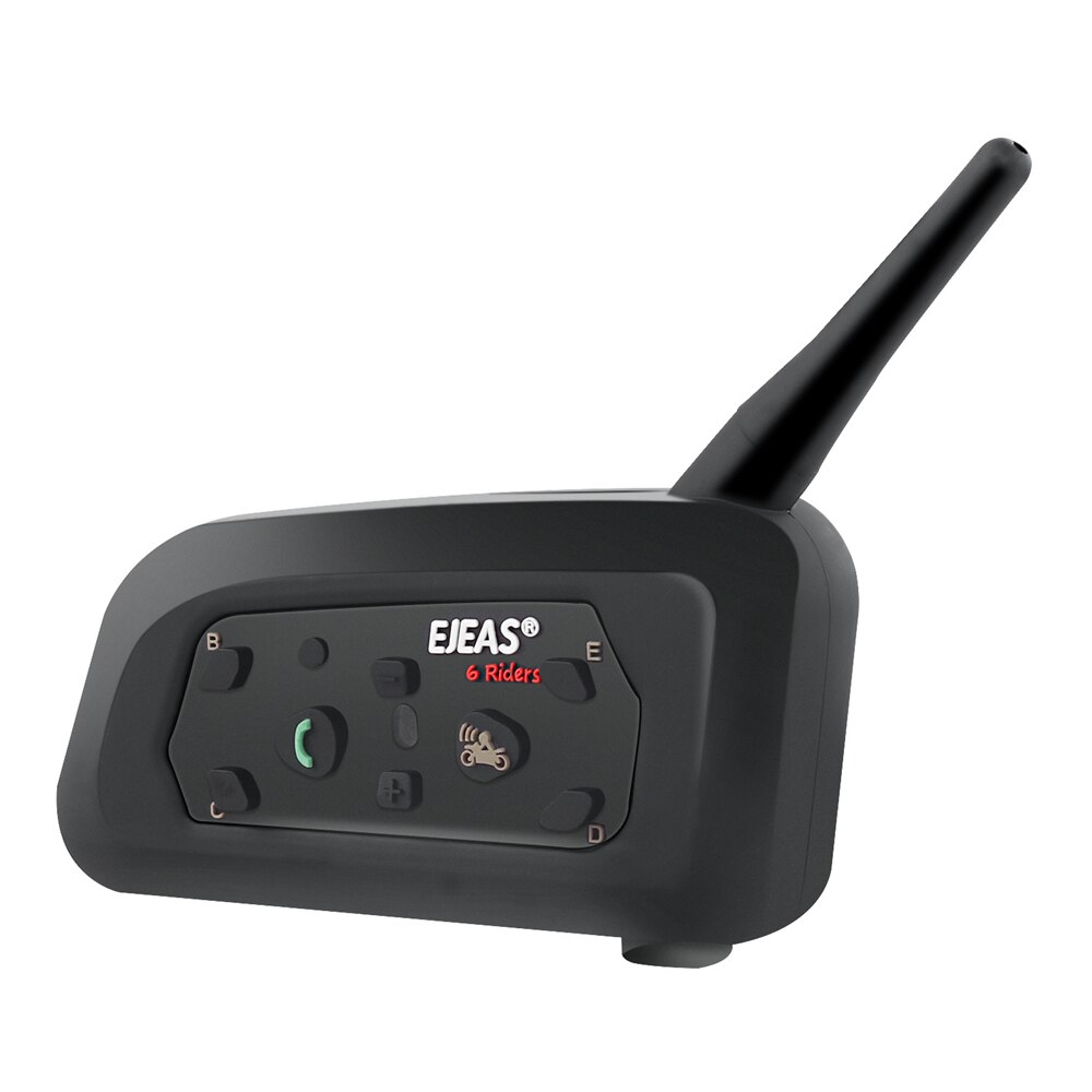 V6 pro bt motorradhelm-intercom-headset mit 1200m bt-interphone-kommunikatoren für 6 fahrer, wasserdicht