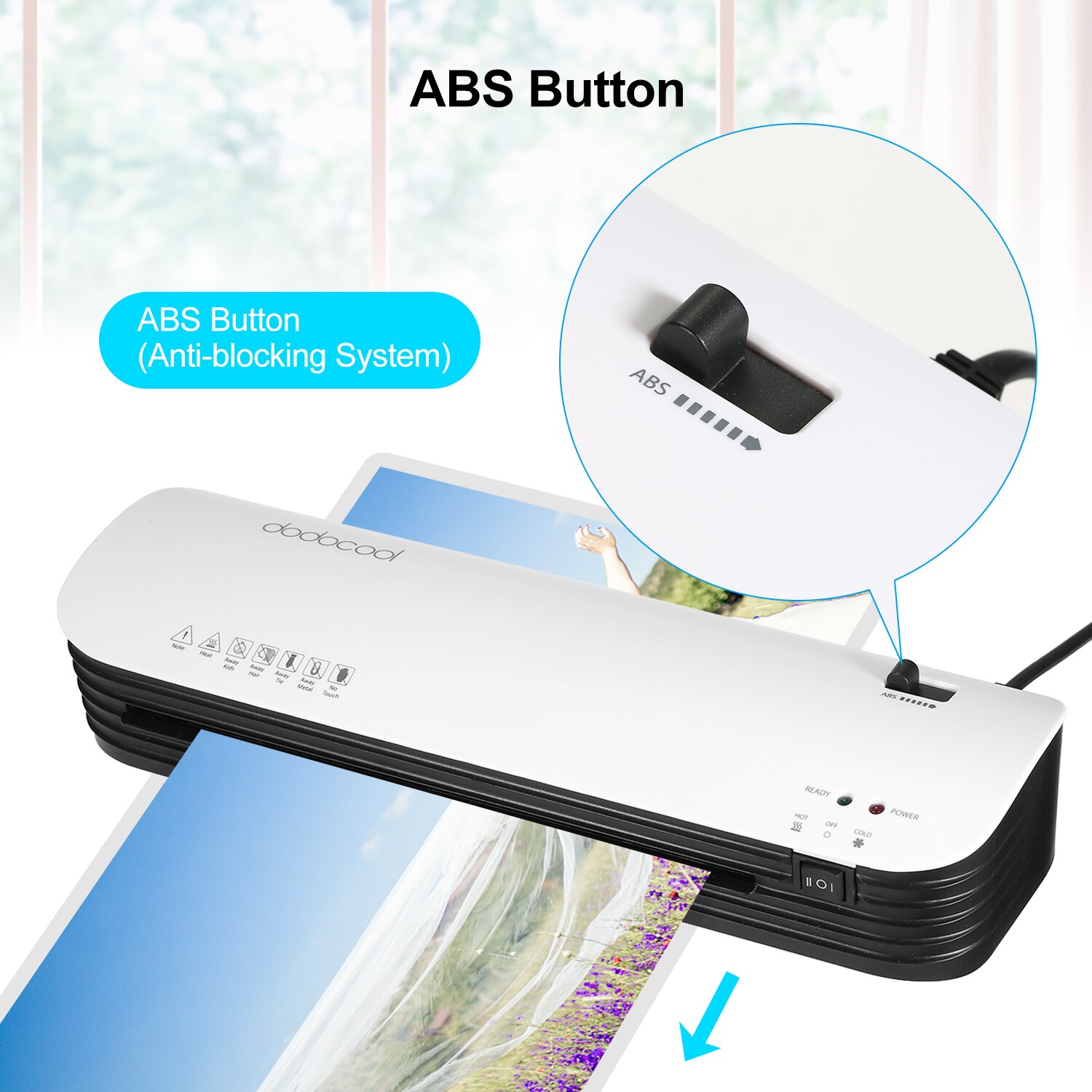 SL299 Laminator Machine Set A4 Size and Cold Lamination 2 Roller System 20 Laminating Pouches Paper Cutter Corner Rounder