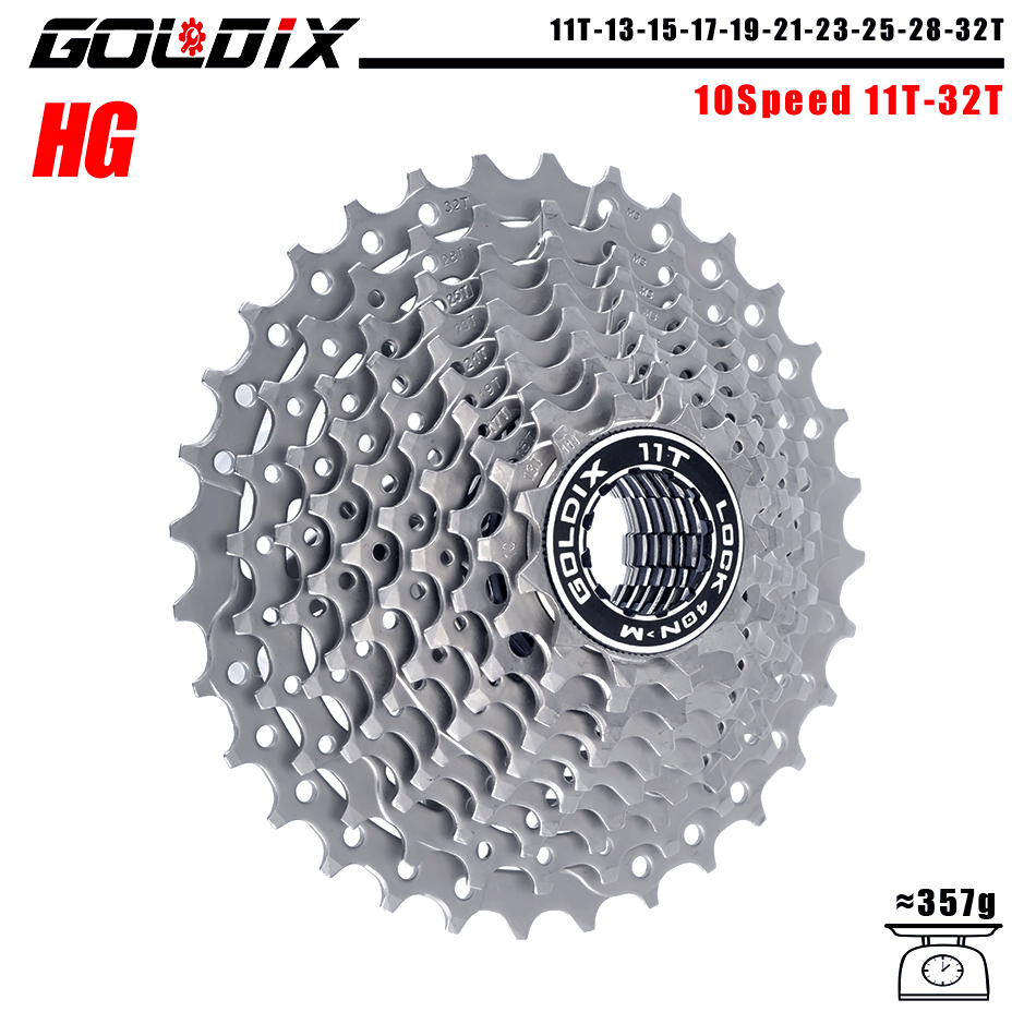 GOLDIX MTB/Road bike Cassette 11-25/28/32/34/36T bicycle freewheel 8/9/10/11/12 speed sprocket flywheel for Shimano SRAM: MULTI