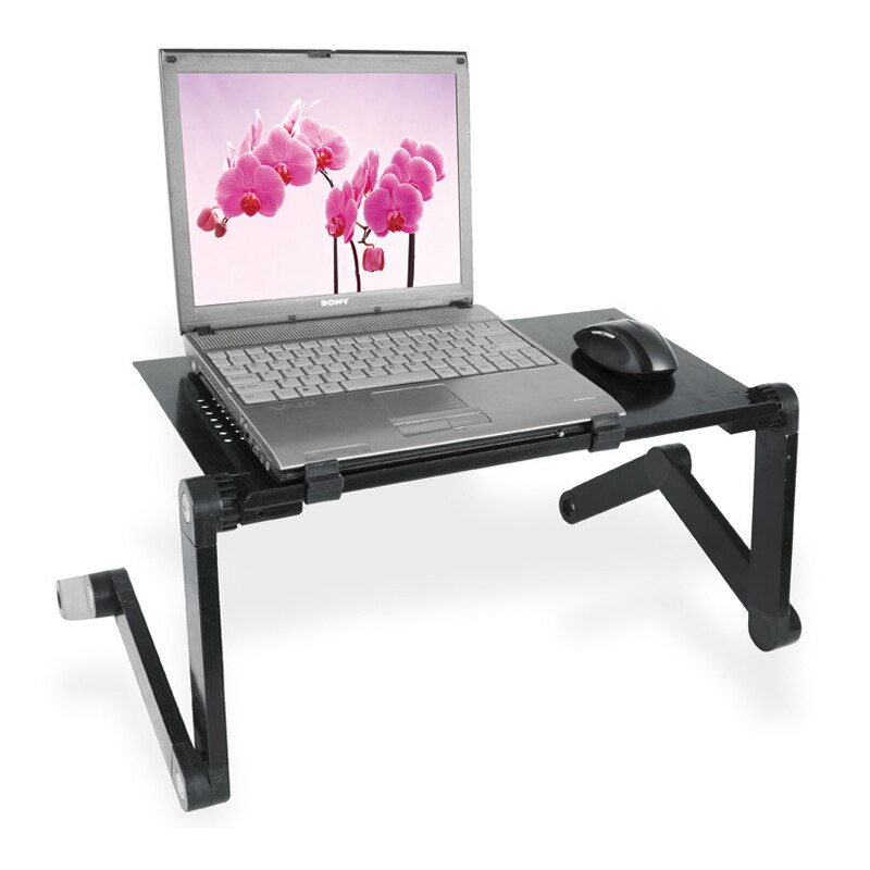 Laptop skrivbord bärbar justerbar aluminium ergonomisk tv säng laptop bricka pc bordsställ notebook bord bordsställ med musmatta