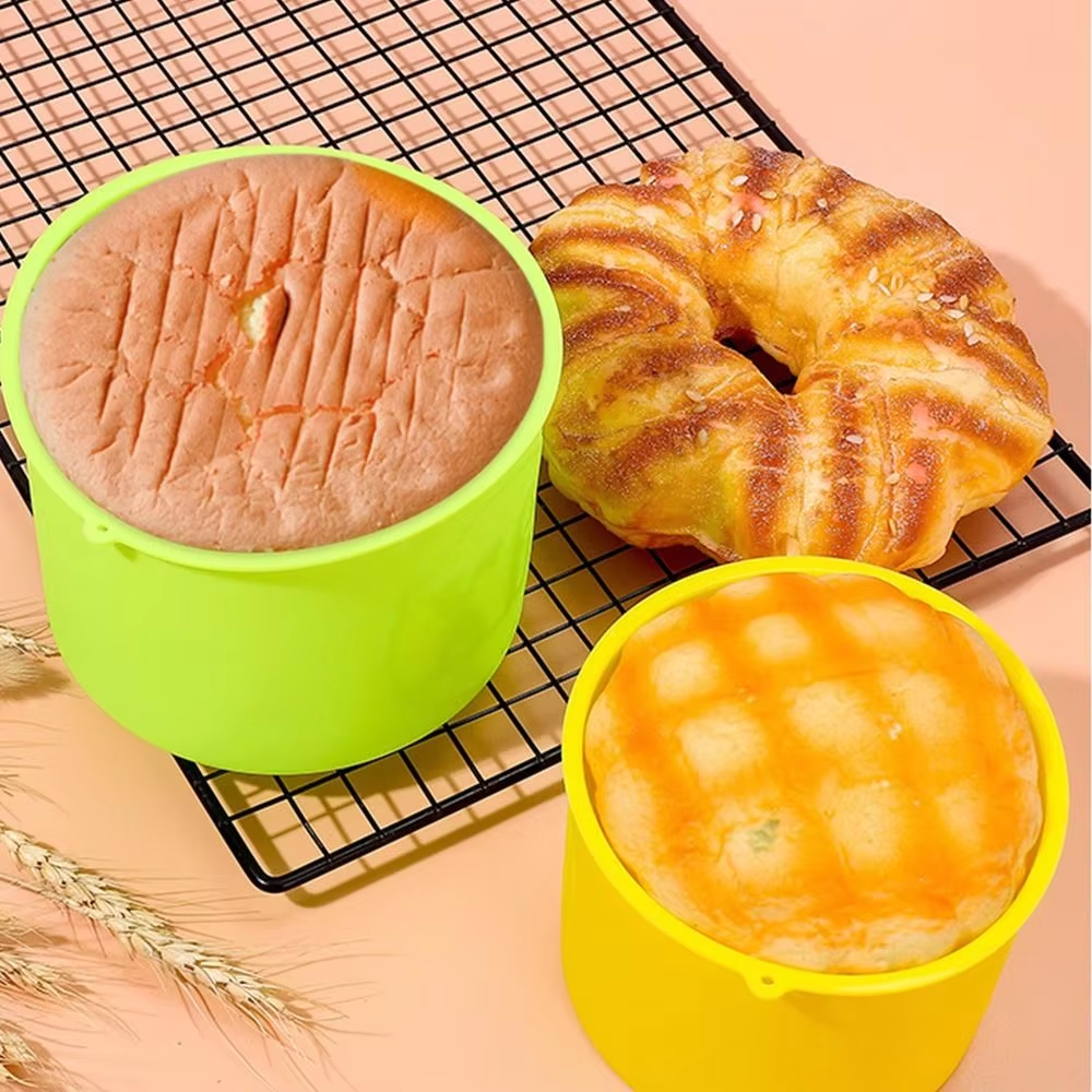 No-Stok Ronde Siliconen Cakevorm Willekeurige Kleur Mousse Cake Moulds Diy Desserts Bakvorm Gereedschap