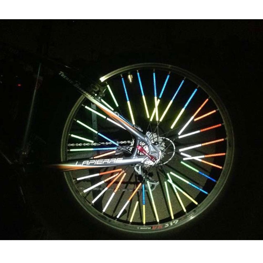 12 stk cykling cykel mountainbike ridning fælge monteret klip rør advarselslys strip reflektor reflekterende udendørs