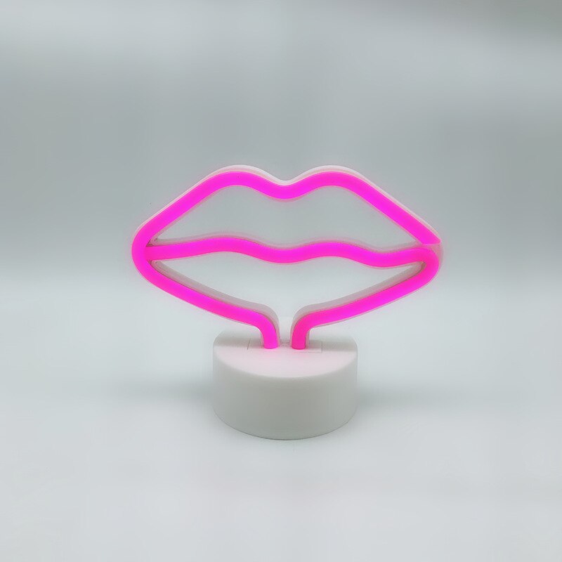 Led Lips Neon Lamp Standing Lip Neon Sign Light Night Lighting Light Atmosphere Lamps For Home Decorations Christmas