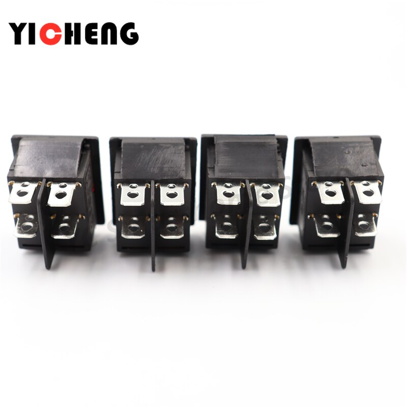 4Pcs 12V 220V switch KCD4 boat-shaped rocker power button 250V on-0ff With light Tumbler boat