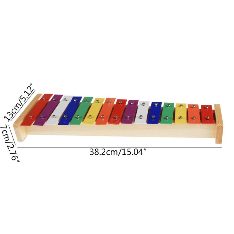 15 Sound Aluminum Piano Children's Early Education Knock Piano Xylophone R3ME