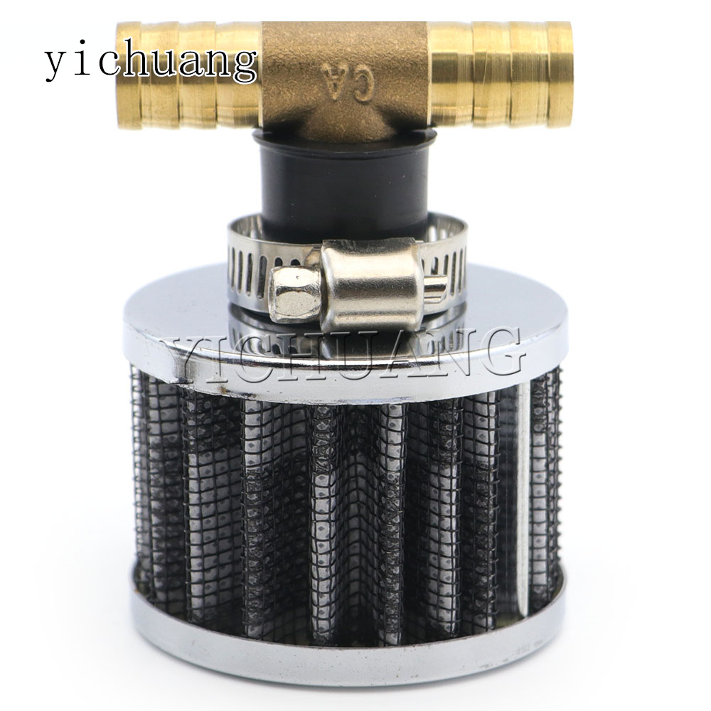 Motorfiets Mini 12mm Universele Filter Voor Koude Lucht High Flow Carterontluchting Auto Accessoires Inlaatluchtfilters: Oranje
