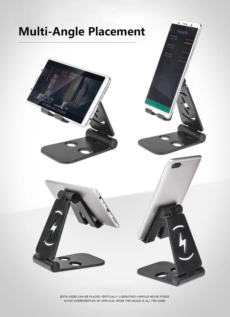 Universal Mobile Phone Holder Seat Desktop Brackert For IPAD Tablet Charging Base Double Adjustable Shelf