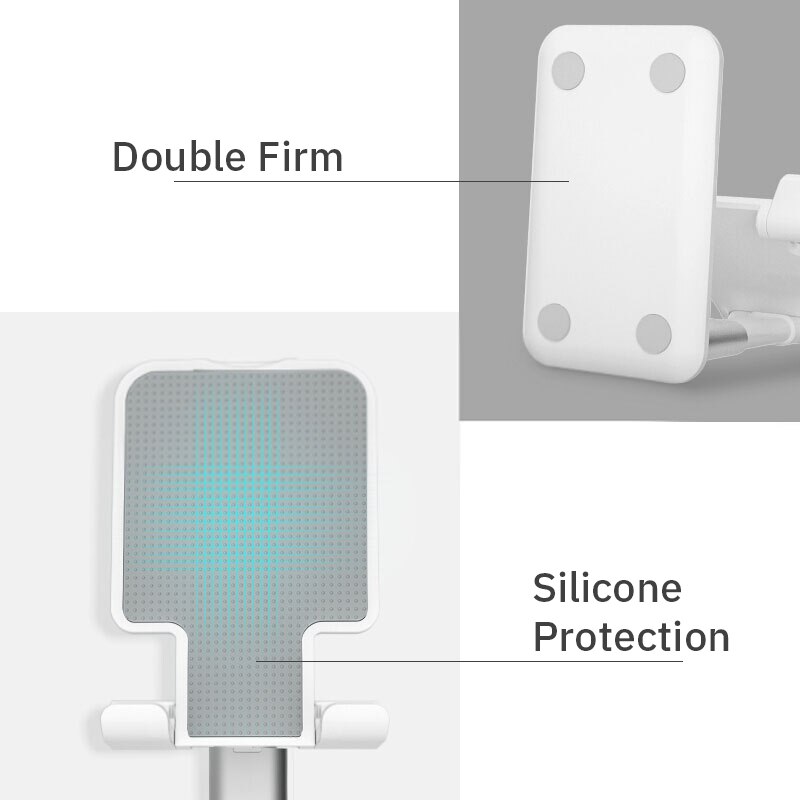 Hopfällbar surfplatta hållare stativhållare för ipad pro 11 10.5 10.2 9.7 mini 3.5 to 11 tum mobiltelefon surfplatta stöd rosa med glas