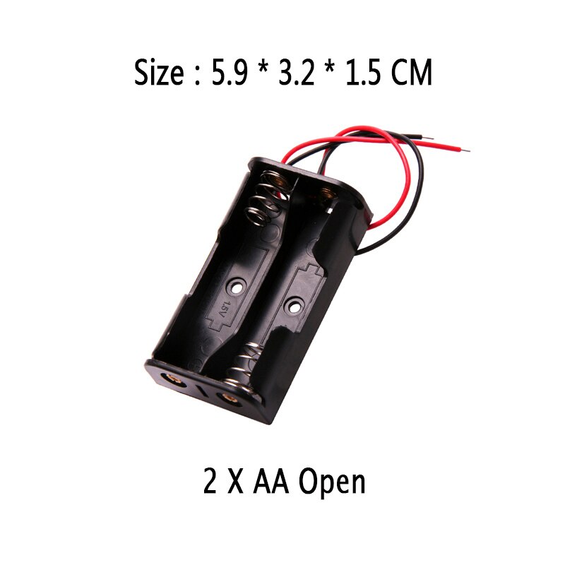 Glyduino-interruptor sellado de pila, 1/2/3/4/5/6/8/10 secciones en el 5 ° compartimiento de batería, interruptor instalado, funda abierta de baterías AA: 2X AA OPEN