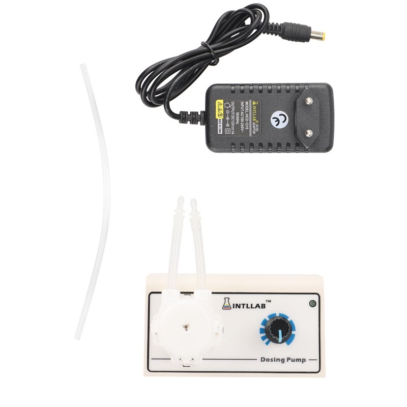 INTLLAB Dosing Pump for Aquarium Lab Water Analytical Peristaltic Pump Liquid(EU Plug): Default Title
