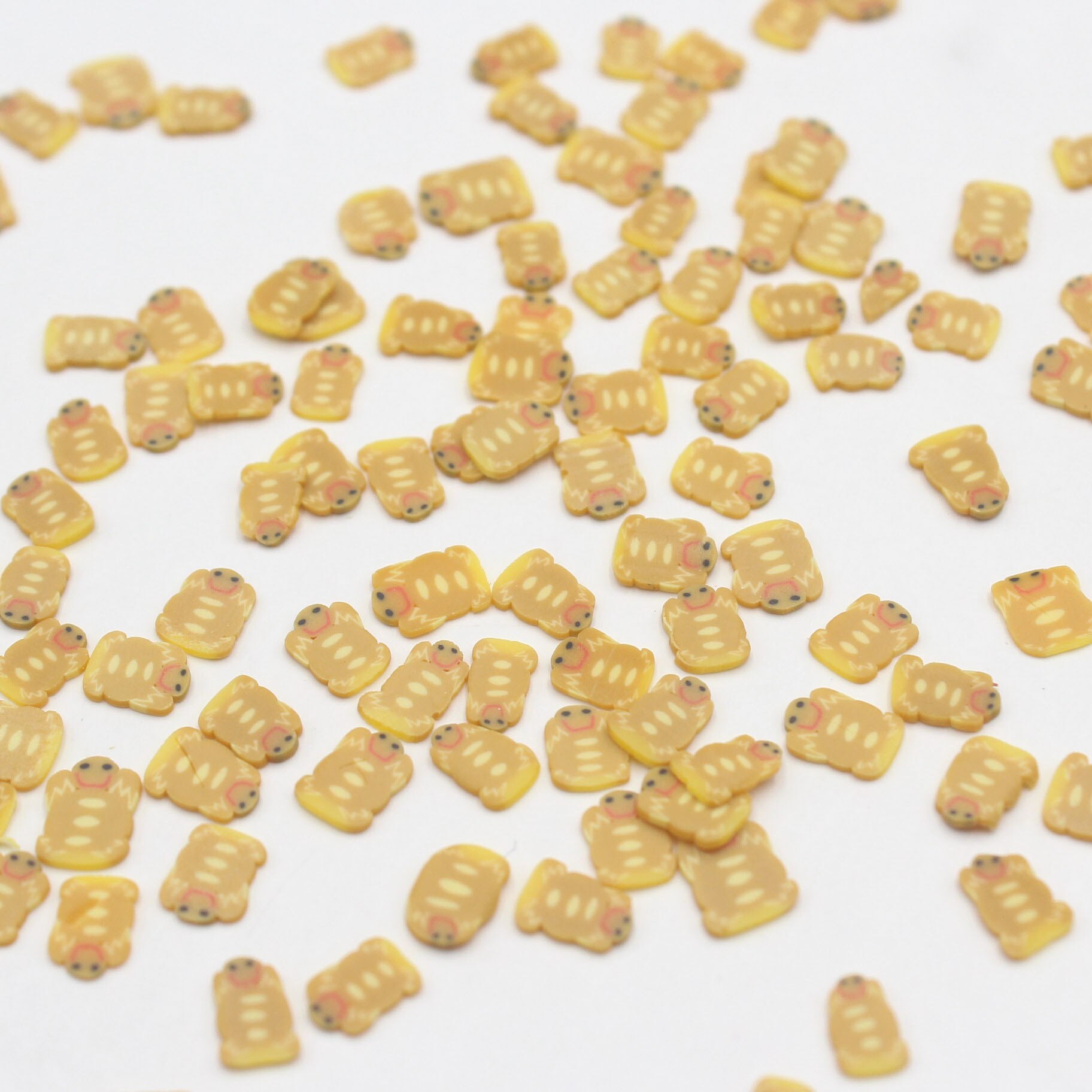 100g/Lot 5mm Gingerbread Man Polymer Clay Slices Christmas Themed Sprinkles for DIY Crafts