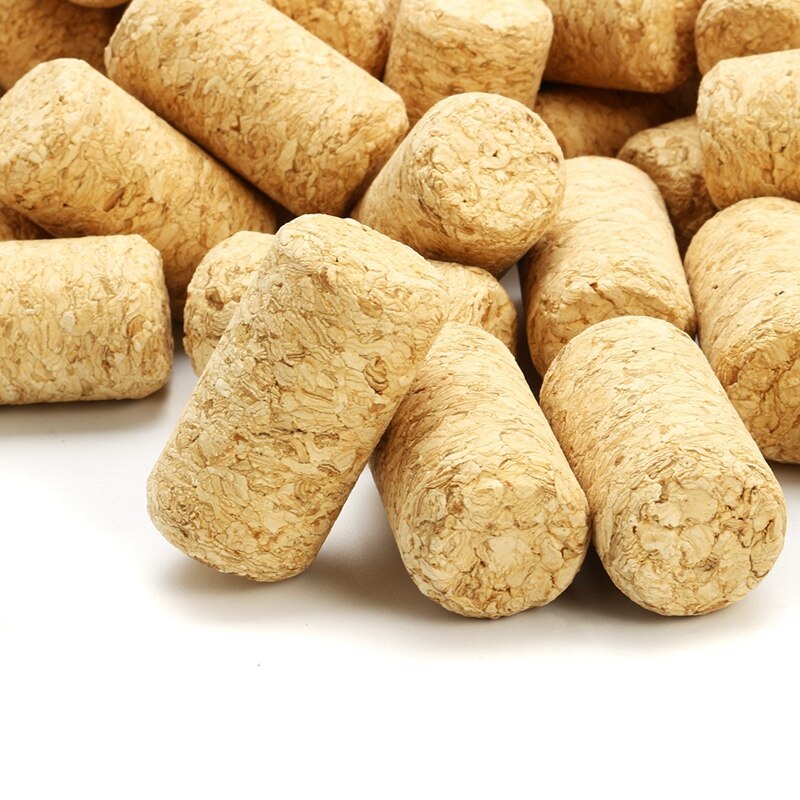 100 Stuks Rechte Hout Kurken Wijn Stopper Hout Flessenstop Kegel Type Wijnfles Kurken Plug Afdichting Cap Bierfles kurken