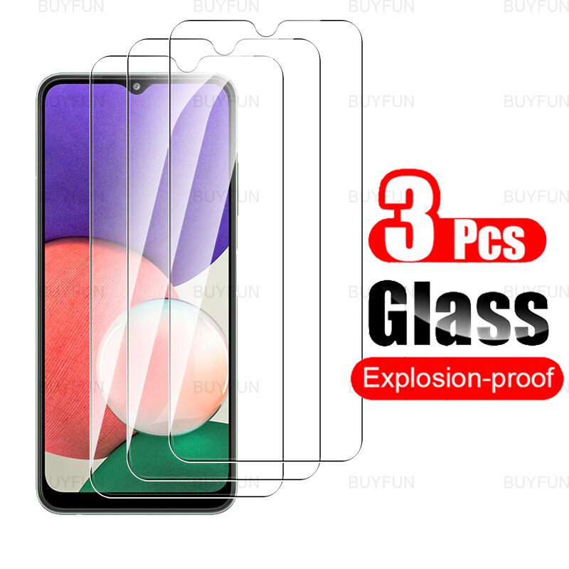 3pcs tempered glass film for samsung galaxy a22 5g 6.6inch screen protector samsun a 22 22a protective film on for galaxy a22: For Samsung A22 4G