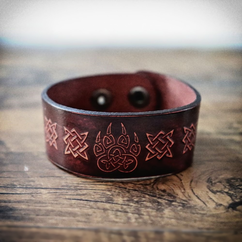 Viking ours griffe Bracelet teint en cuir nordique Odin poignet manchette Celtics noeud Bracelet nordique amulette bijoux