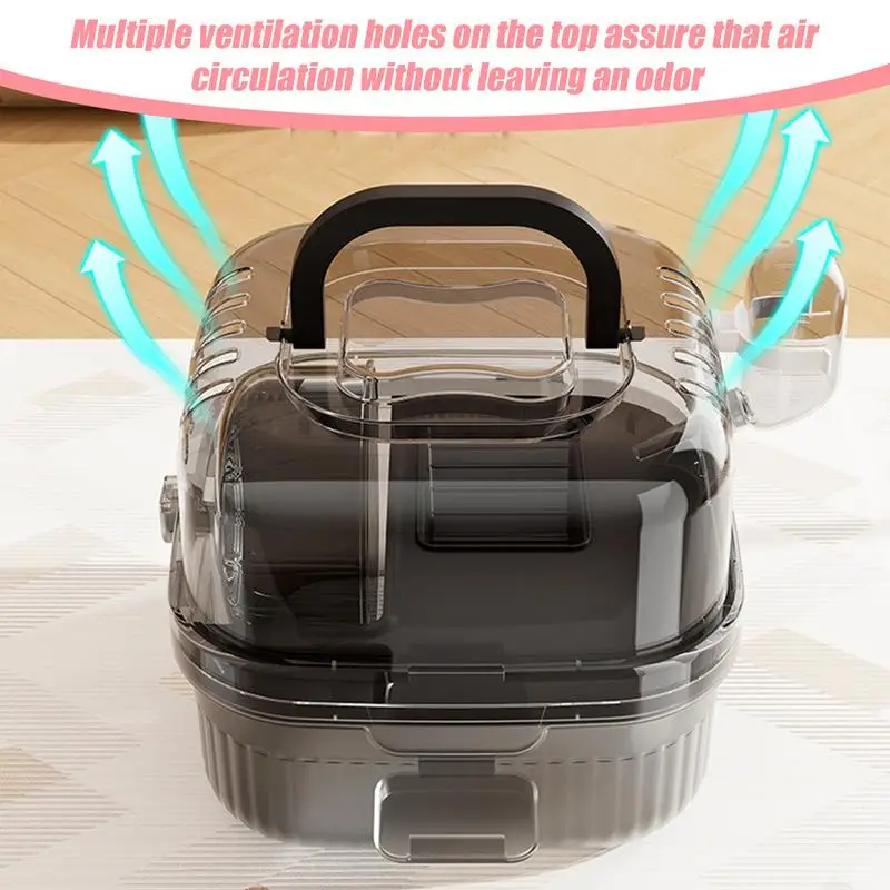 Cage à Chinchilla translucide pour Hamsters, étui de transport de voyage, grande capacité, respirant, habitat pour petits animaux, transporteur avec eau