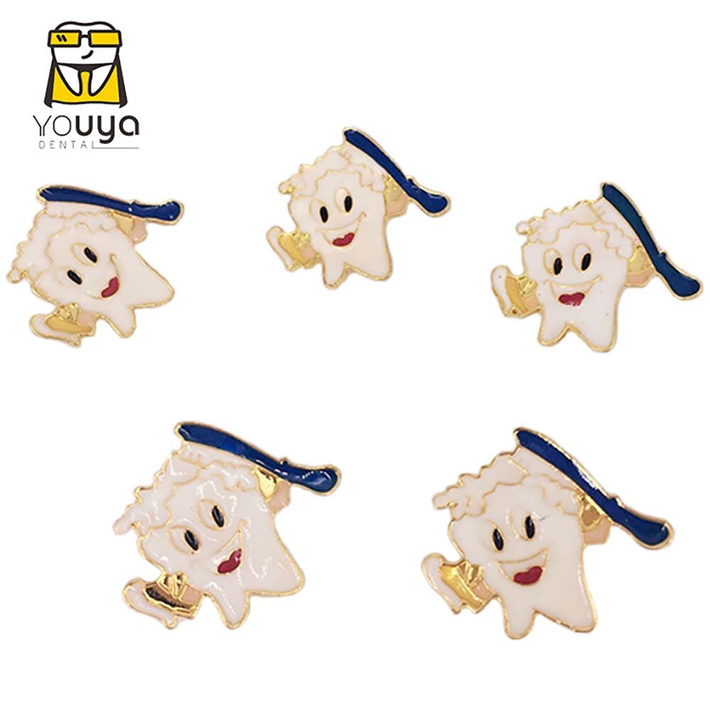 Broche en forma de diente, adornos de clínica Dental y clínica, de actividades, accesorios de mochila de disfraz de dentista