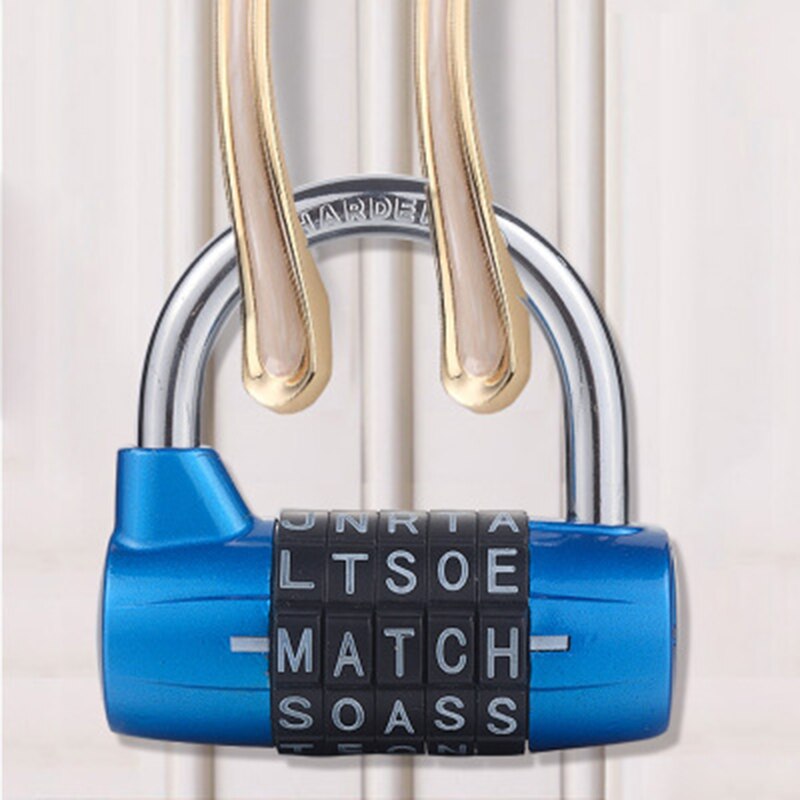 ABKT-5 Letter Zinc Alloy Combination Padlock Code Password Lock Door Cabinet Drawer Bike Motorcycle Student Locker Locks