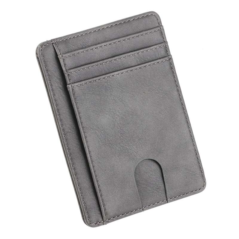 Rfid Men Women Small Bank Travel Leather Business Card Case Slim Lightweight Front Packet Wallet: G