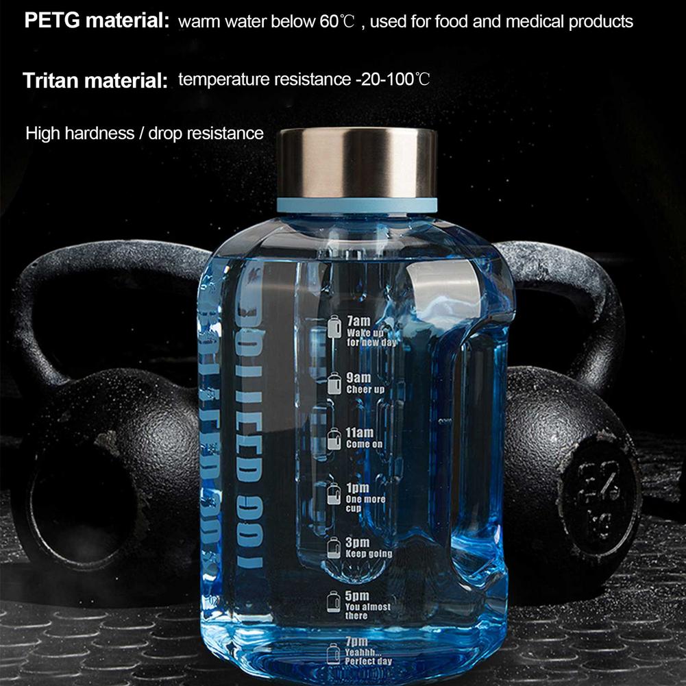 2.2L Hydro Kolf Gym Water Cup Sport Fitness Waterfles Plastic Student Zachte Kolf Wandelen Drinken Plastic Fles Met Filter