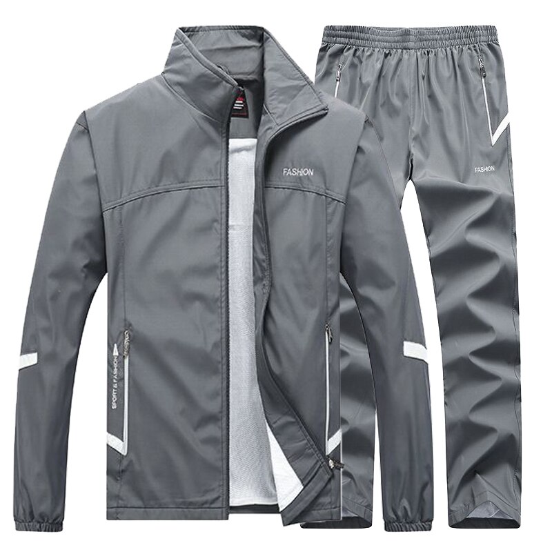 Tenue de Sport pour hommes, ensemble veste + pantalon, vêtements d&#39;extérieur, entraînement, basket-ball, survêtement, jogging, 2 pièces,