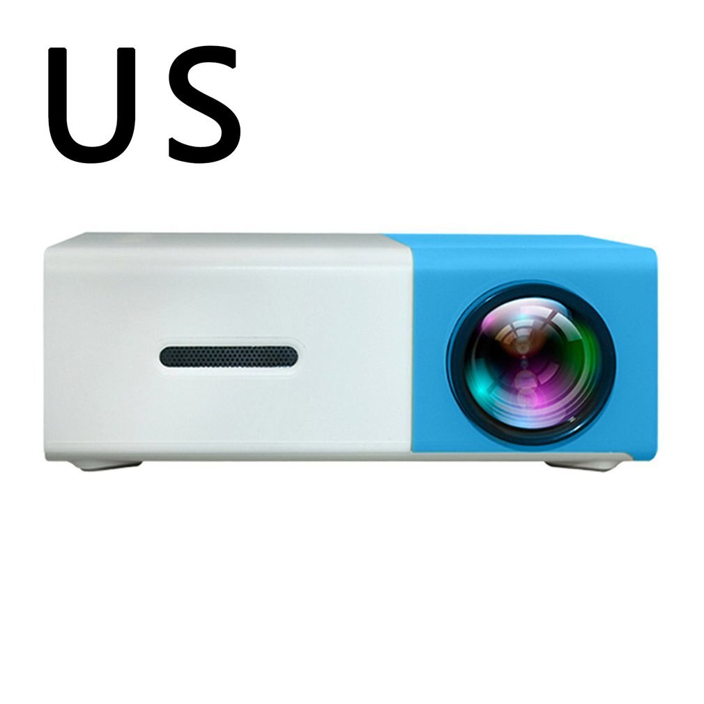 Portable Projector 3D HD LED Home Theater Cinema 1080p HDMI USB Audio Projector Yg300 Mini Projector Camara Masanori: blue dial-US