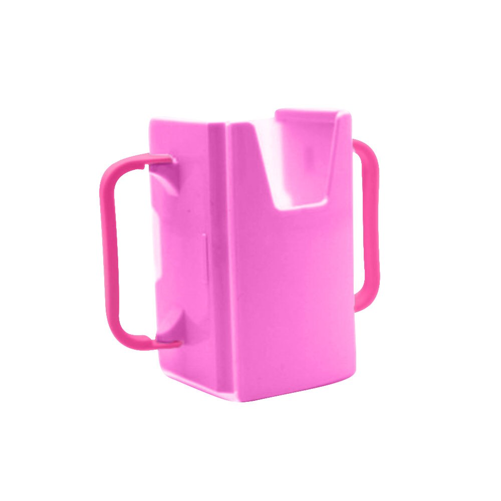 Infant Baby Bottle Cup Milk Holder Adjustable Safety Baby Toddler Juice Milk Box Drinking Bottle Cup Holder Anti-Spill Container