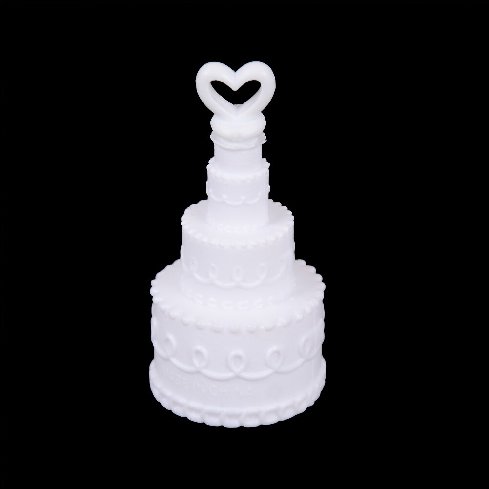 5Pcs White Cake Empty Bubbles Soap Bottles Romantic Wedding Birthday Party Decor Event Festival Supplies