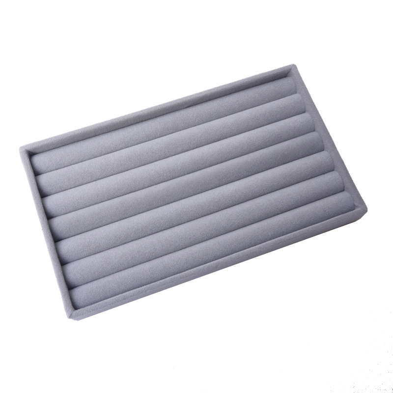 Fluwelen sieradenhouder, stapelbare, prachtige sieradenhouder, draagbare organizer voor ringen, oorbellen en kettingen.: Wit