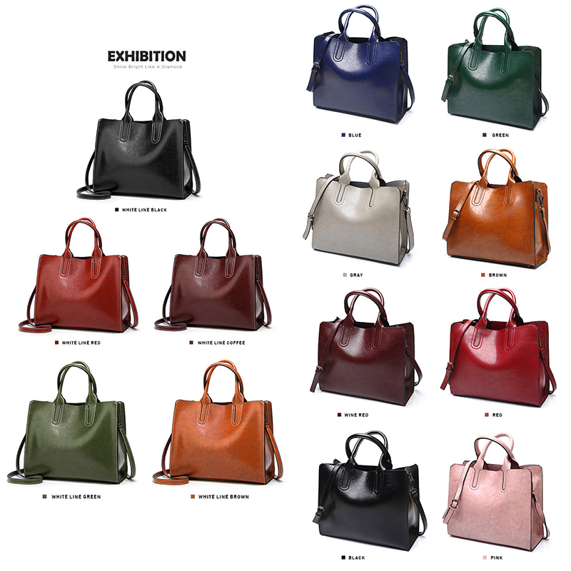 PU Leather Handbags Women Big Bag Ladies Shoulder Messenger Bag Female Bags Large Capacity Casual Totes Woman Bags