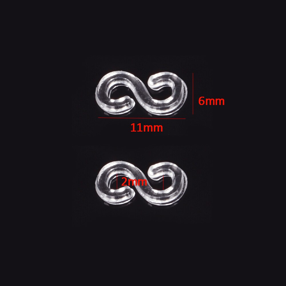 500Pcs 11X6Mm Transparante Loom Elastiekjes S Clips Voor Diy Sieraden Maken Loom Bands Gevlochten Armband haak Connector Accessaries
