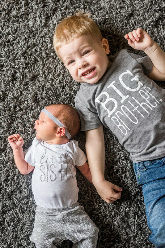 T-shirt d'été pour bébés garçons filles frère | Ensemble de vêtements assortis, barboteuse petite sœur petit frère