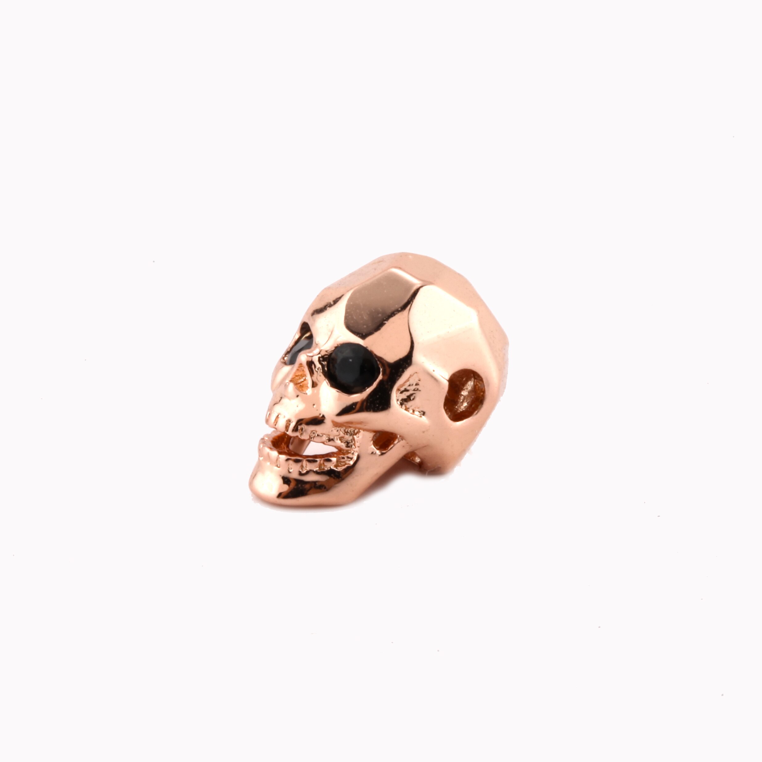 Dödskalle pärlor för smycken tillverkning micro pave koppar cz charm handarbete pärlor guld tillbehör gör det själv armband spacer pärlor gotiska: Acs 0034 r 1