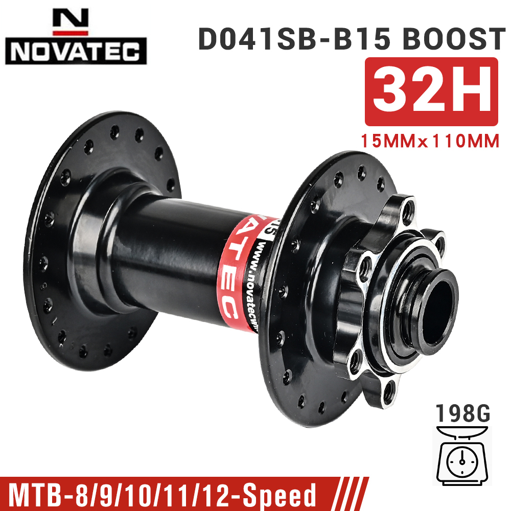 Mozzi MTB Novatec D442 D041 32H BOOST THRU 15/12MM mozzo ruota bicicletta 4 cuscinetti mozzo Mountain Bike per velocità SHIMANO 8/9/10/11/12: Novatec F 110x15MM