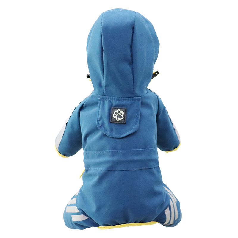 Regenjassen voor huisdieren Hond Reflecterend Waterdicht Puppy Regenjassen met capuchon voor kleine middelgrote honden Jumpsuit Chihuahua Franse Bulldog Overalls: XL / Blauw