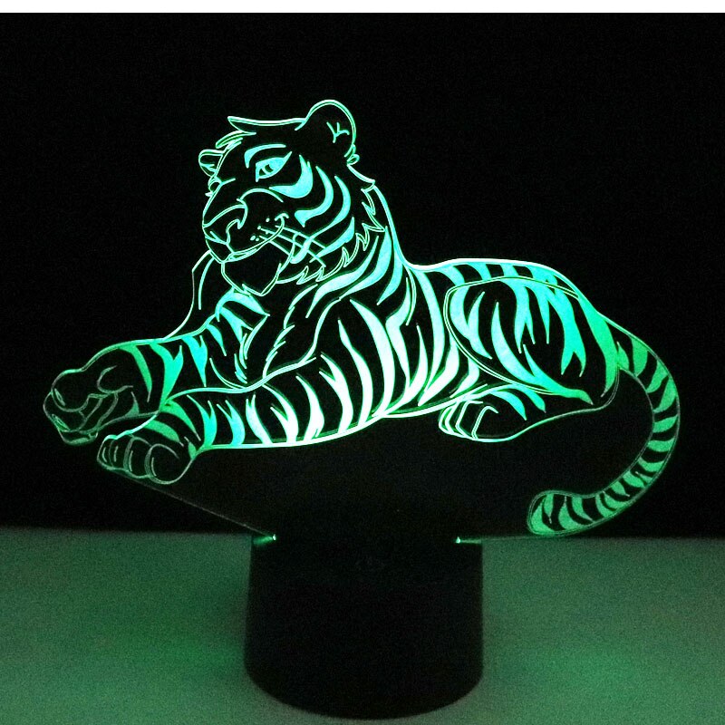 3D LED Nacht Lichter Tiger mit 7 Farben Licht für Heimat Dekoration Lampe Erstaunliche Visualisierung Optische Illusion genial