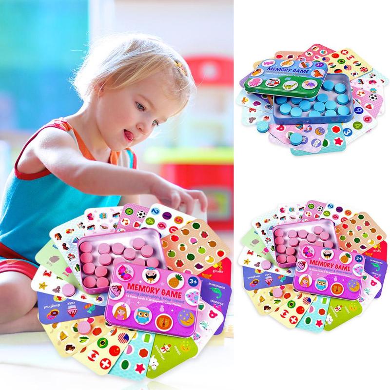 Kinderen Educatief Speelgoed Desktop Interactieve Memory Spel Grappig Memory Puzzels Houten Speelgoed Doos Schaken Puzzel Voor Kinderen