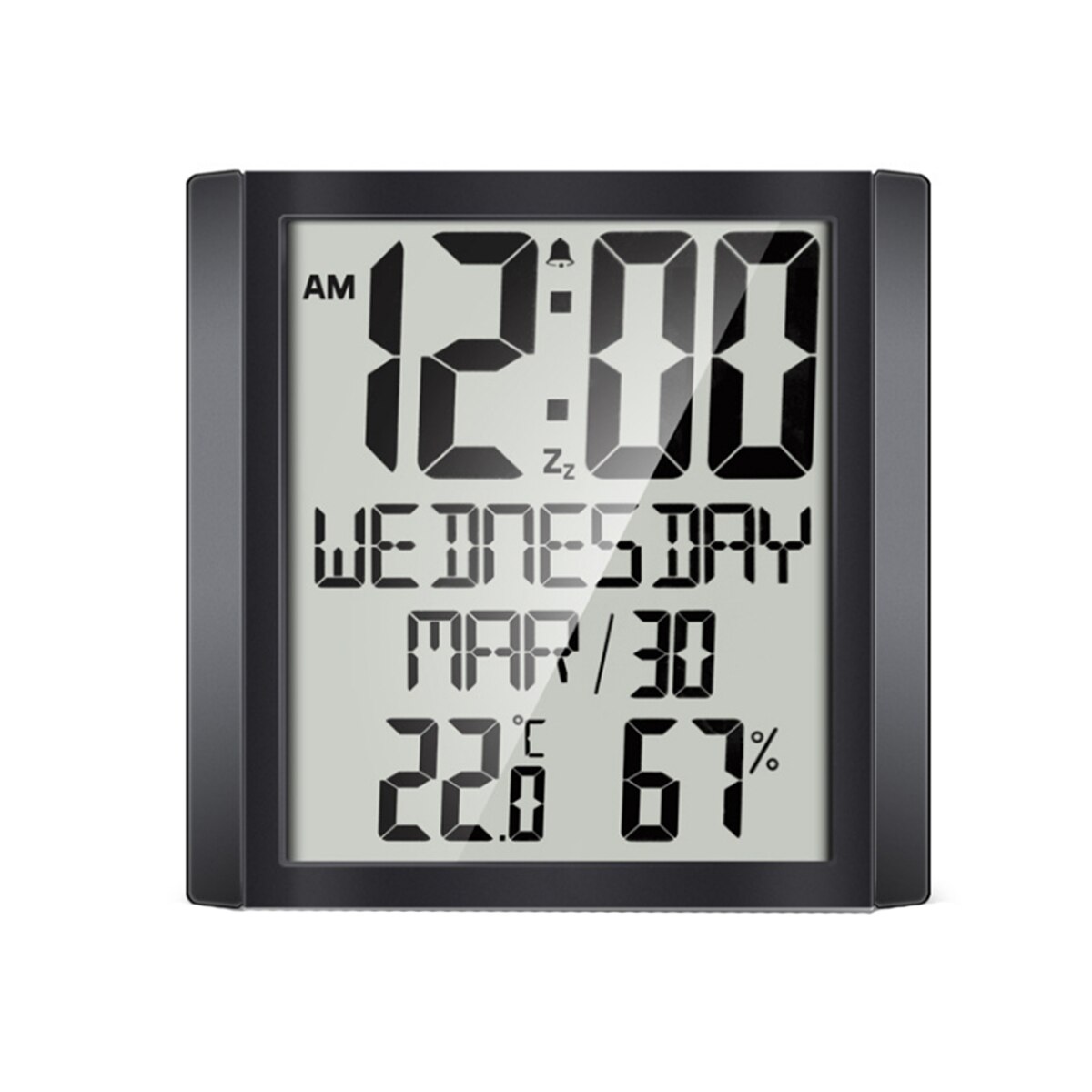 Multifunctionele Wandklok Familie Groot Scherm Digitale Display Wekker Met Datum Vochtigheid Temperatuur Display Home Decor