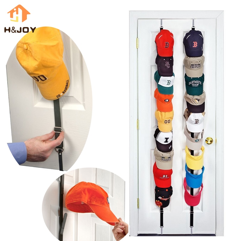 Cap rack hat tøjpose arrangør hængende holder over dørstropper med 16 kroge tilbehør tilbehør holder arrangør