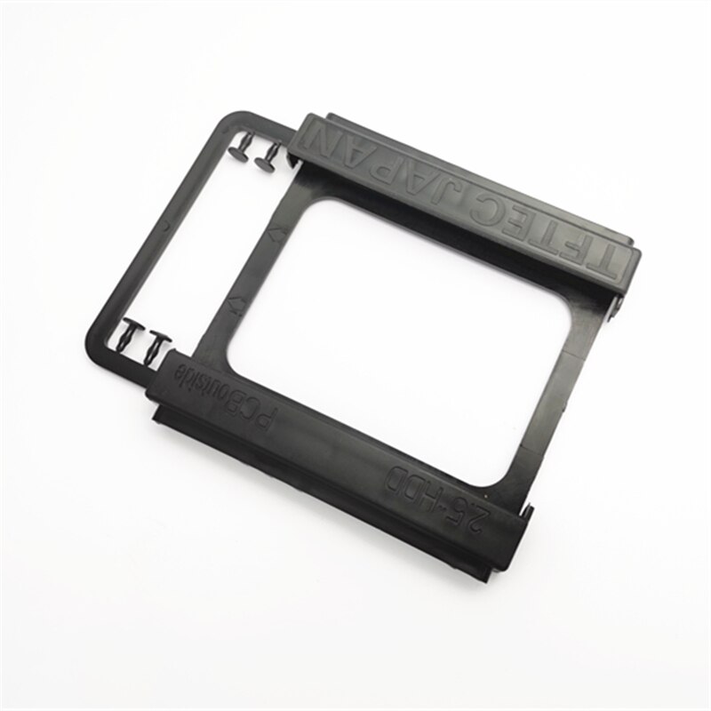 10 stk bk universal 2.5 "  to 3.5 " bås ssd hdd pc harddisk beslag adapter skinne plast adapter monteringsbeslag med kabel
