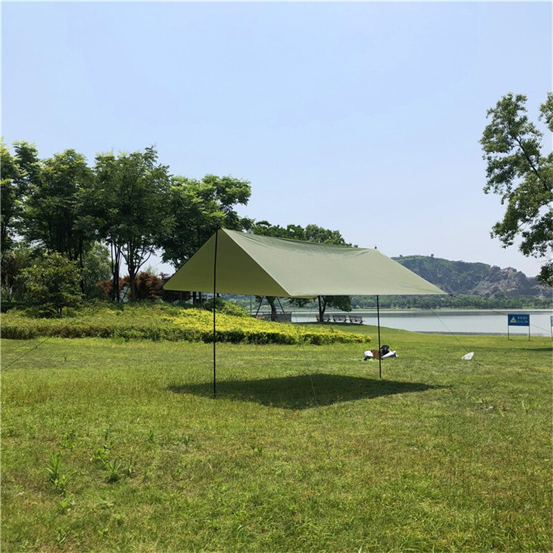 300 x 300cm anti uv ultralette solbeskyttelse bærbart strandtelt pergola markise baldakin camping grill vandtæt solbeskyttelse 3-4 personer