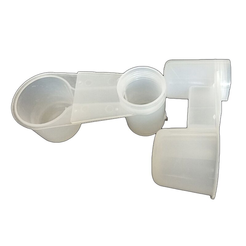 Plastic Pet Bird Drinker Feeder Water Bottle Cup Accessories Cat Chicken Pigeon Sink Automatic Feeder Parrot Pet Tools: Transparent Color