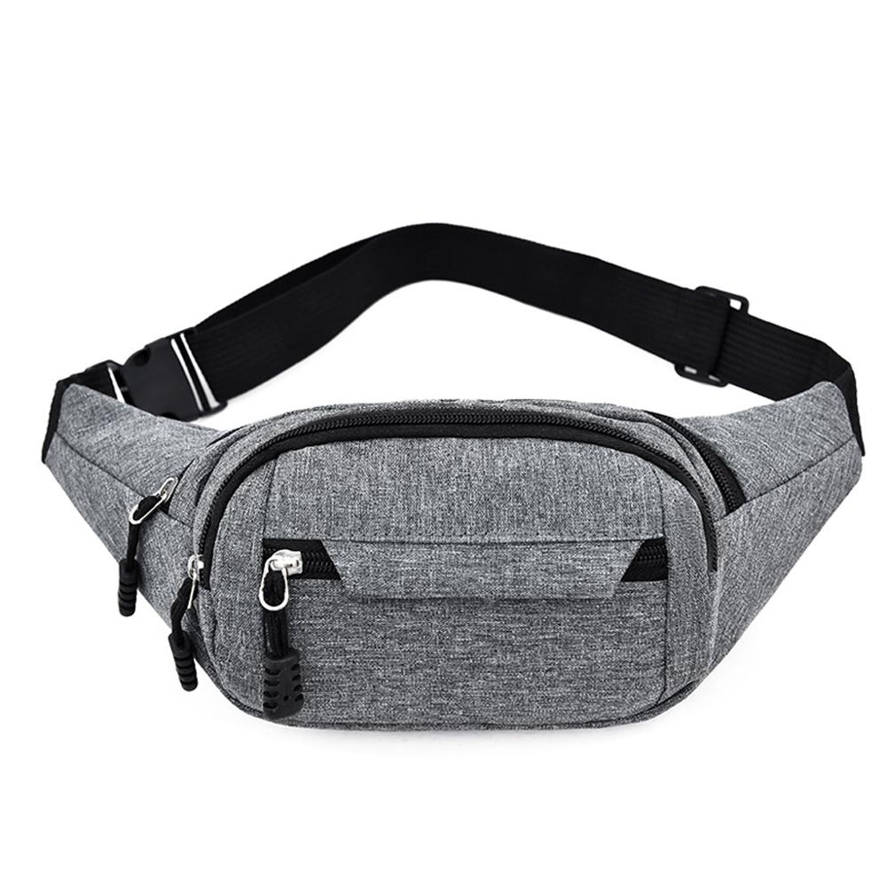 Taille Tas Vrouwen Mannen Tas Murse Back Anti-diefstal Rits Handtas Handtas Zwart Riem Tas fanny Pack J12: gray purse