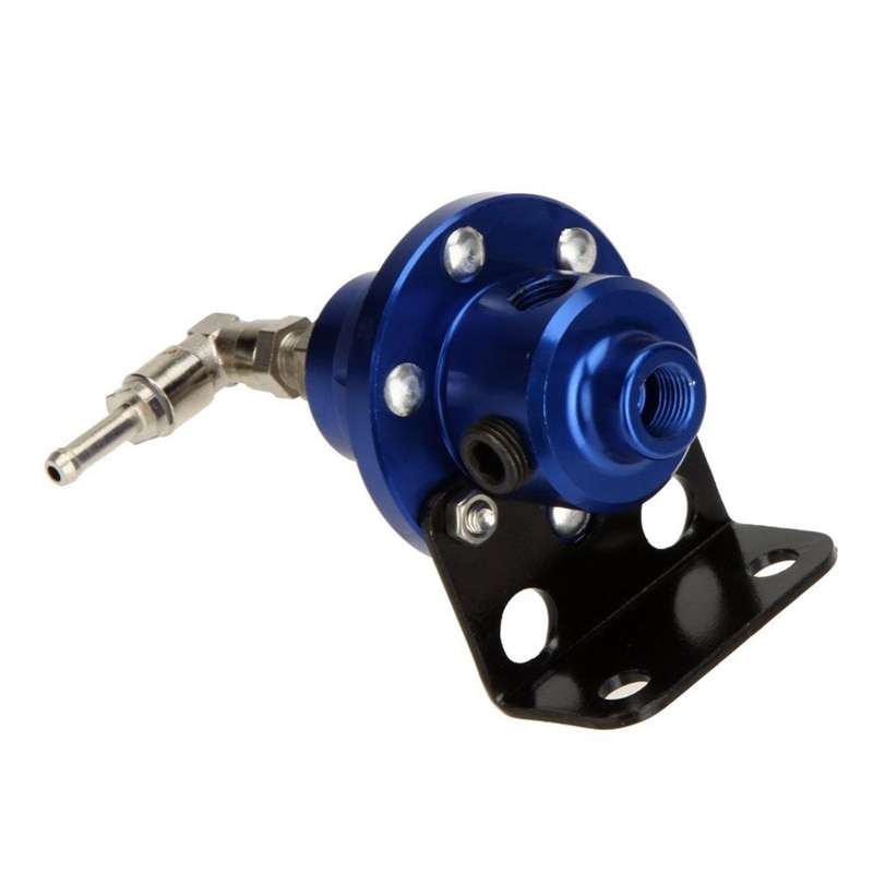 High Performance Car Fuel Pressure Gauge Adjustable Fuel Pressure Regulator Blue
