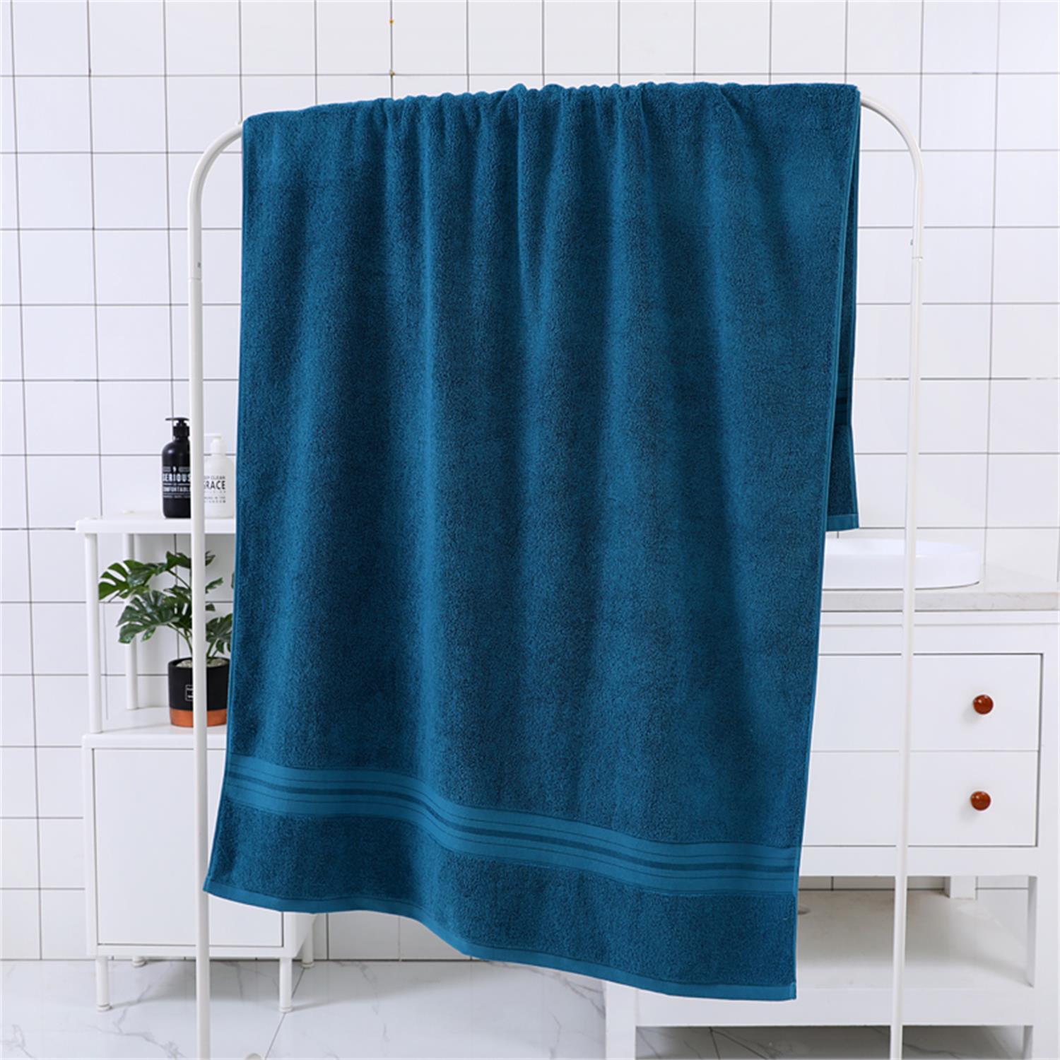 Toallas absorbentes de lujo súper grandes, de secado rápido, edredón de algodón suave, Toalla de baño para Hotel, decoración del hogar: Azul