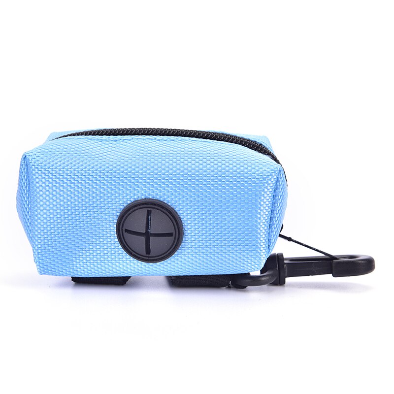 Pet Puppy Cat Pick Up Poop Bag Dispenser Portable Dog Poop Waste Bag Holder Outdoor Pets Supplies Garbage Bags Organizer: Blue