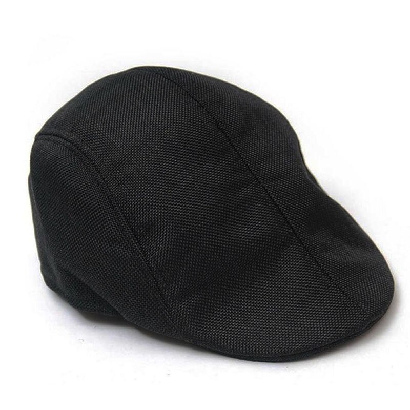 Duckbill Cap Ivy Cap Driving Sun Flat Cabbie Newsboy Hat Unisex Berets British duck tongue Beret: black